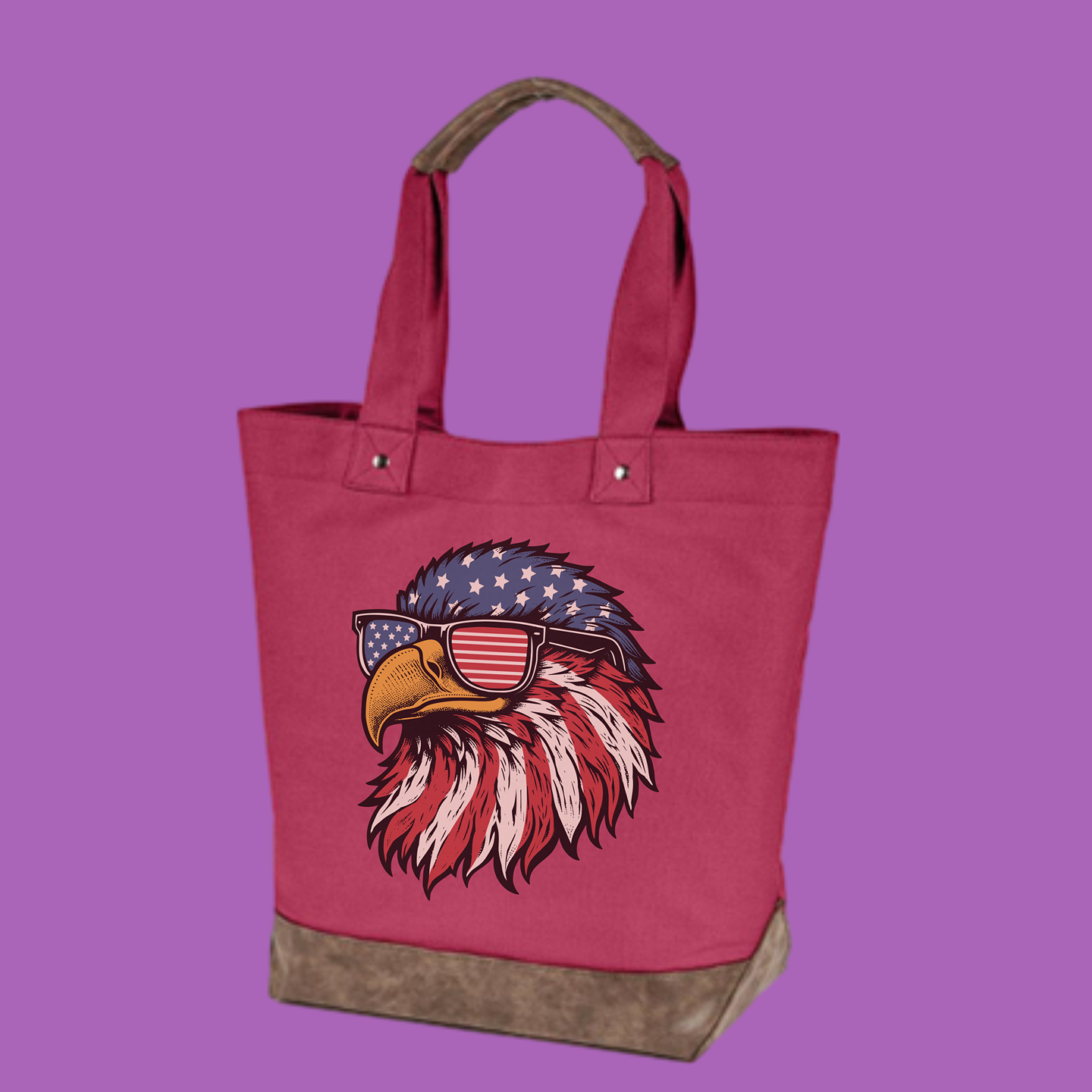 American Bag - Elegant Tote with Leather Accents