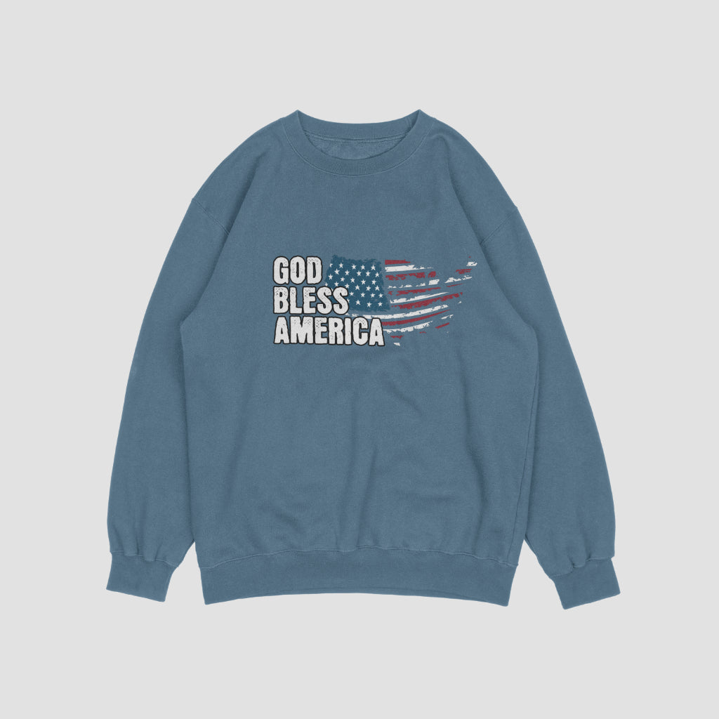 (NEW) God Bless America Vintage Crewnecks