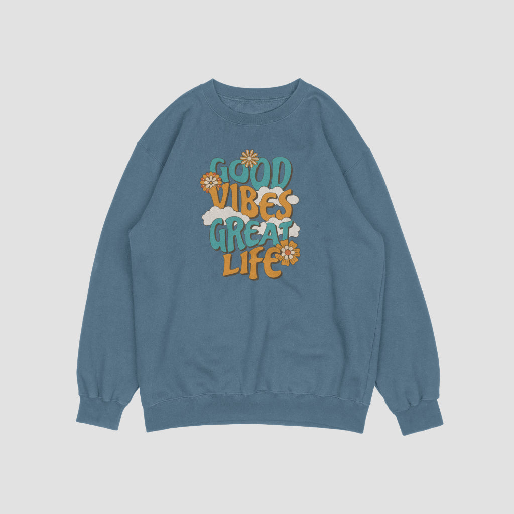 (NEW) Good Vibes Vintage Crewnecks