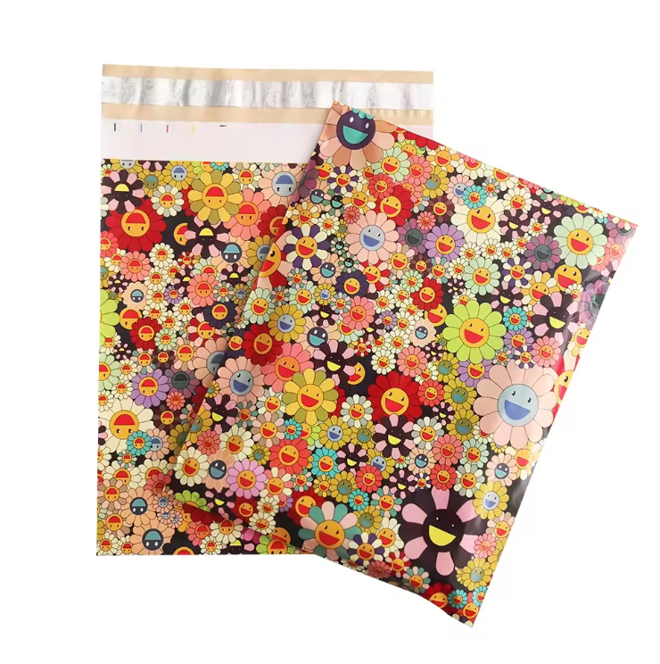 12.5x18 Premium Poly Mailer- Happy Flowers