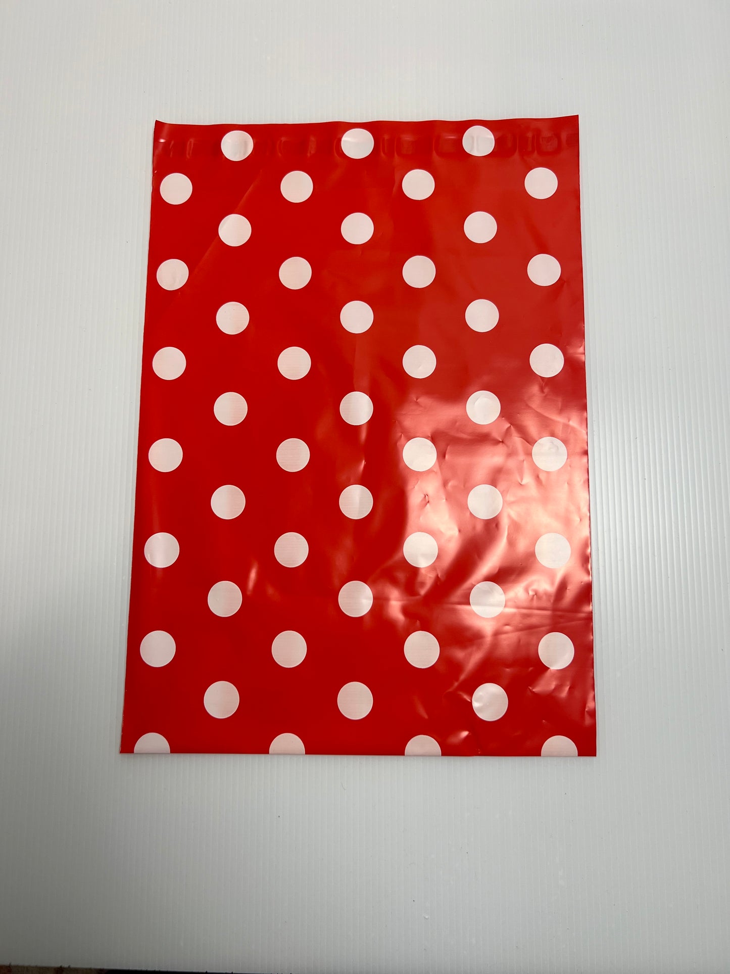 10x13 Premium Poly Mailer-Red Polka Dots