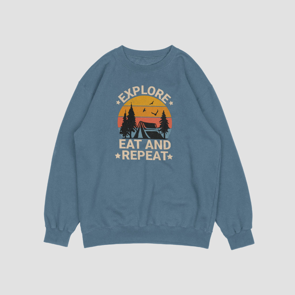 (NEW) Explore, Eat & Repeat Vintage Crewnecks