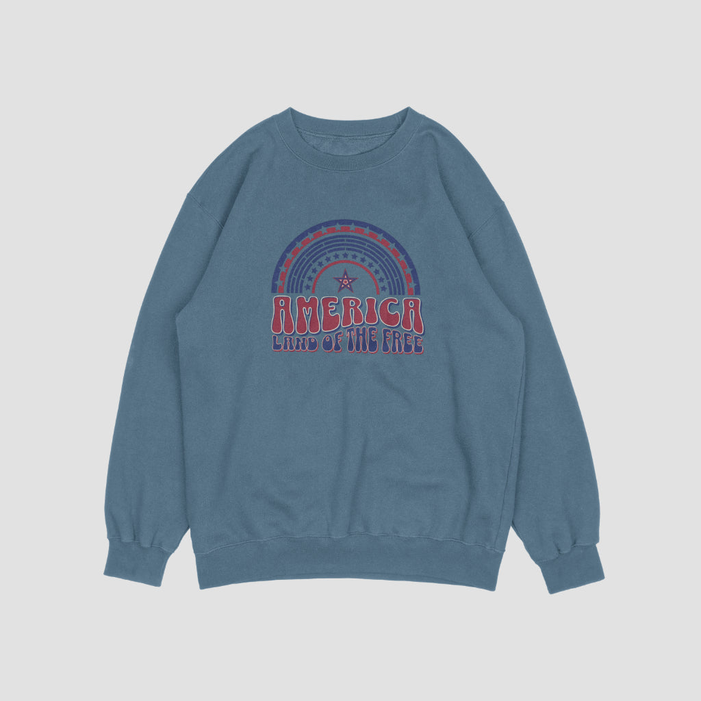 (NEW) America Land of Free Vintage Crewnecks