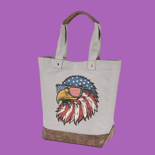 American Bag - Elegant Tote with Leather Accents