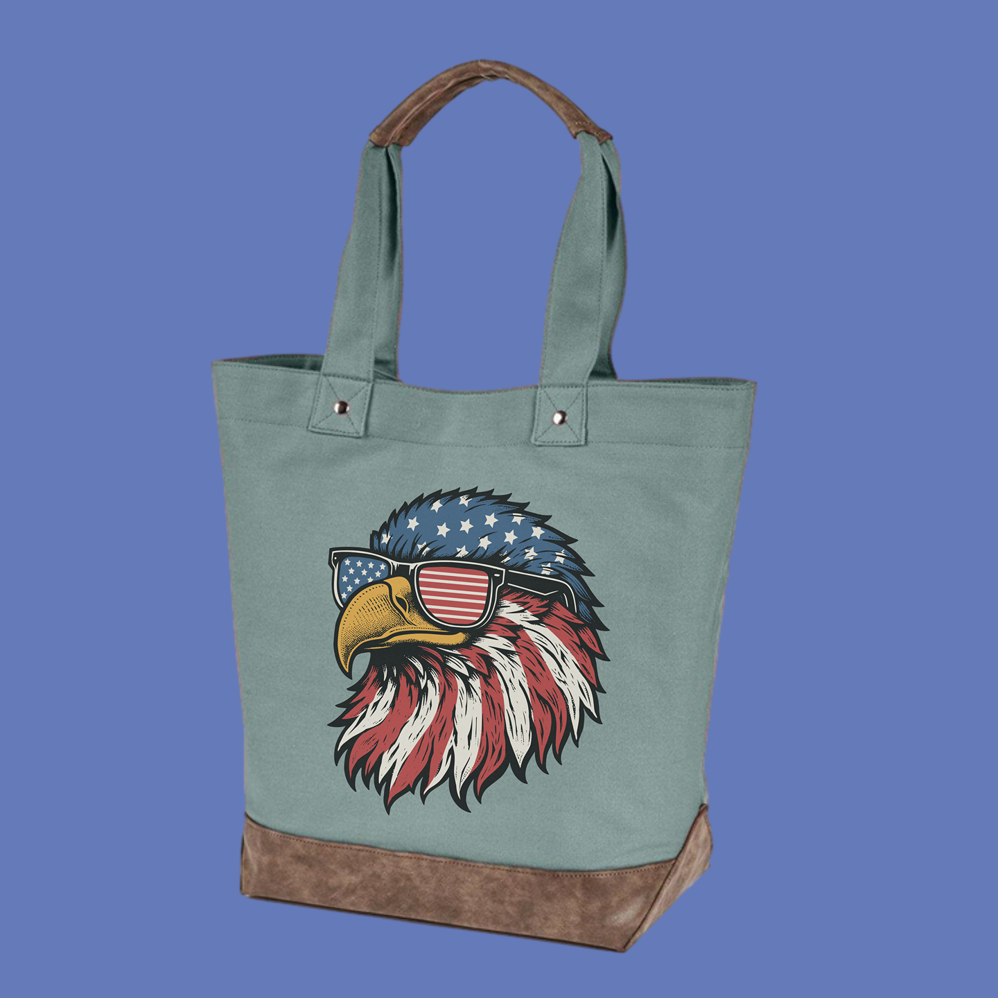 American Bag - Elegant Tote with Leather Accents