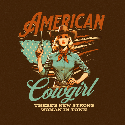 DTF TRANSFER American cowgirl for T-Shirts & Hoodie