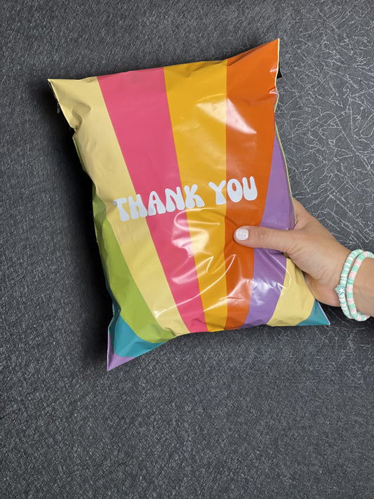 10x13 Premium Poly Mailer- Boho Thank You