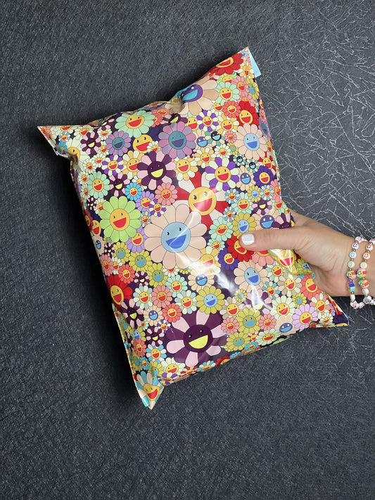 12.5x18 Premium Poly Mailer- Happy Flowers