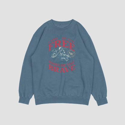 (NEW) Land of the Free Vintage Crewnecks