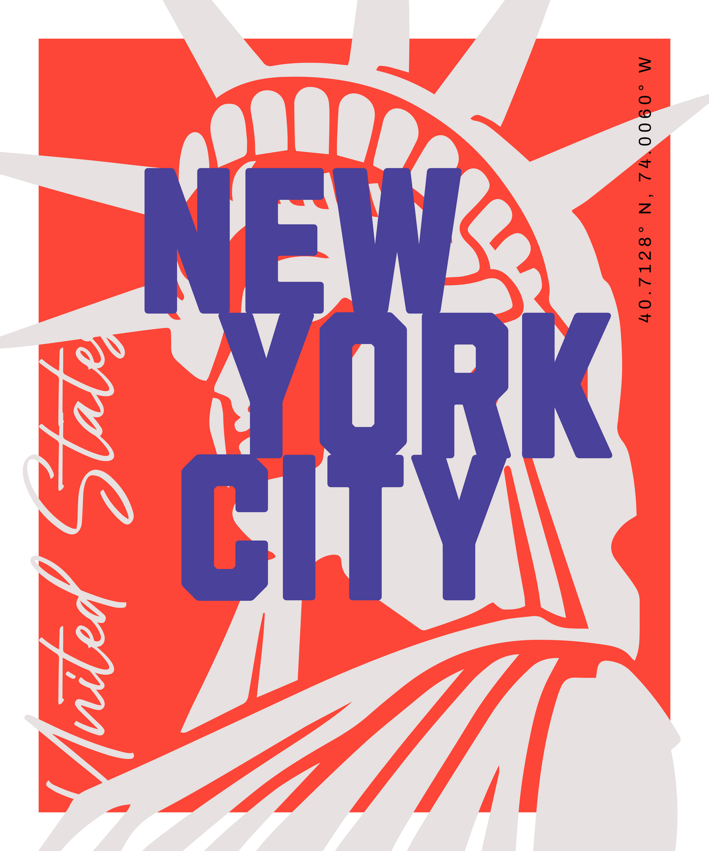 DTF TRANSFER New York City Typography for T-Shirts & Hoodies