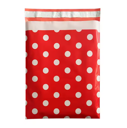 12.5x18 Premium Poly Mailer- Red Polka Dots