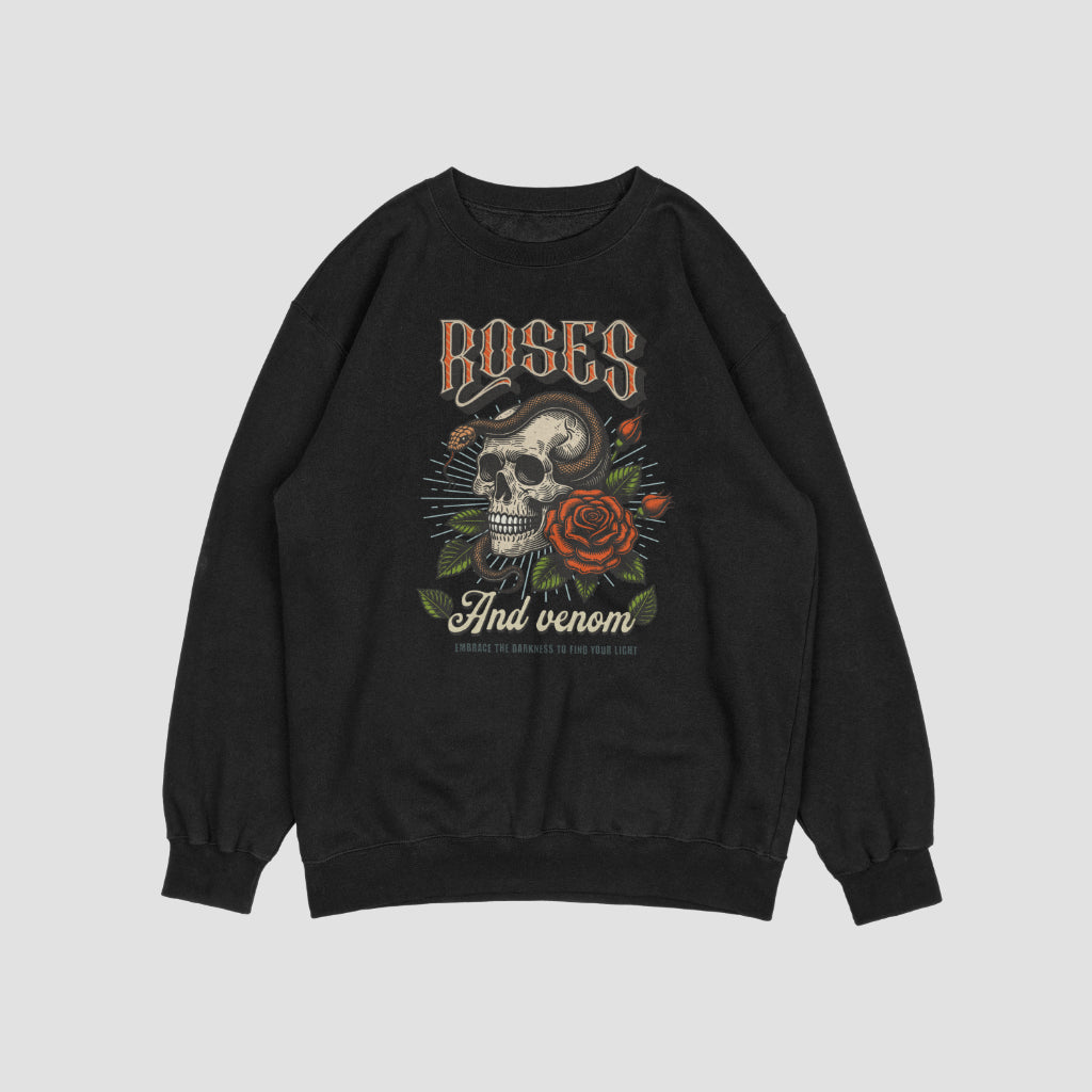 (NEW) Roses&Venom Vintage Crewnecks