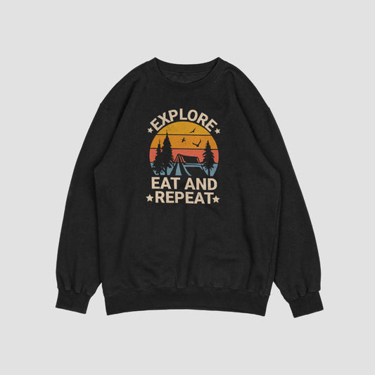 (NEW) Explore, Eat & Repeat Vintage Crewnecks