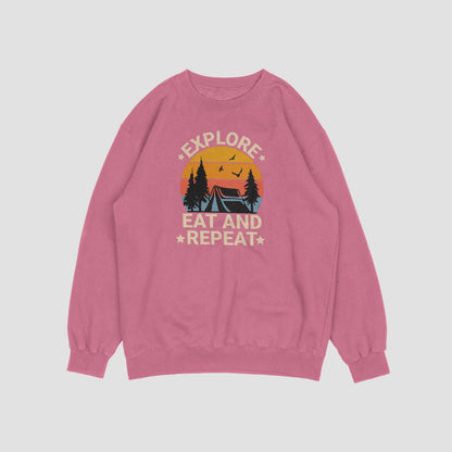 (NEW) Explore, Eat & Repeat Vintage Crewnecks