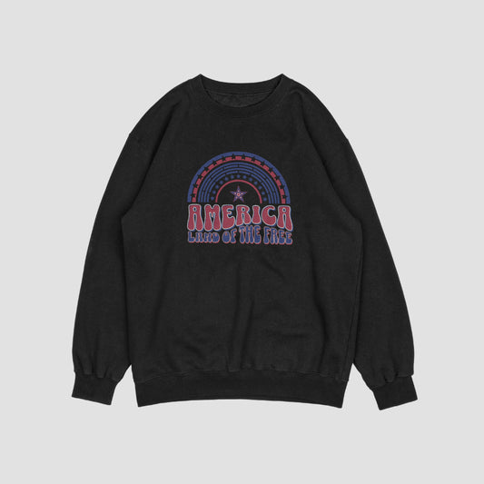 (NEW) America Land of Free Vintage Crewnecks
