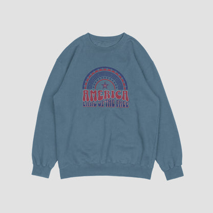 (NEW) America Land of Free Vintage Crewnecks
