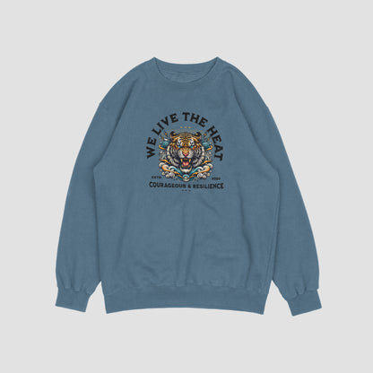 (NEW) We live in the heat Vintage Crewnecks